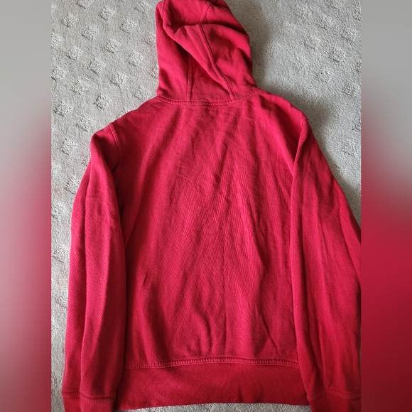 The North Face Pullover Hoodie red small pouch sweater - Picture 3 of 3